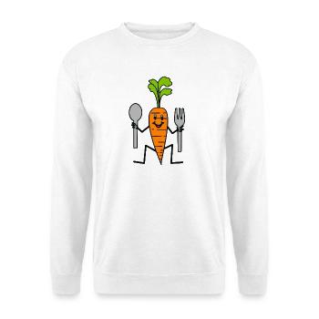 Gemüse Küche Mohrrübe Rübe Rüben - Unisex Pullover - Weiß - Vorne