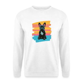 Bouledogue français Frenchie - Sweat-shirt Unisexe - blanc - Devant