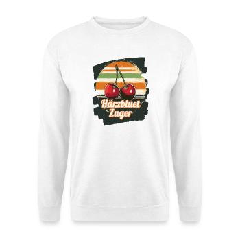 Härzbluetzuger Zuger Chriesi Kirschen Kanton Zug - Unisex Pullover - Weiß - Vorne