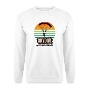 Fallschirmsprung Abenteuer Fallschirm Design - Unisex Pullover - Weiß - Vorne