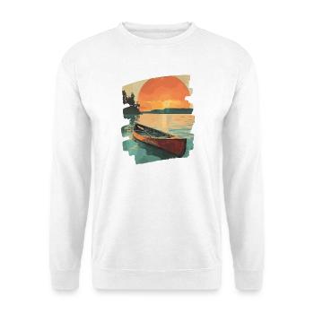 Kajak Kajakfahrer Kajakfahren Outdoor - Unisex Pullover - Weiß - Vorne - Alina (178cm) & Michal (187cm)