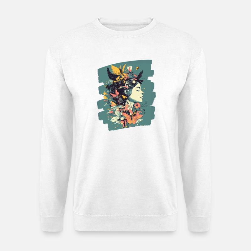 Spring Spring Beginning Flowers - Unisex Sweatshirt - white