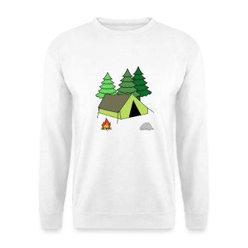 Campfire Tent Camping Camping Forest - Unisex Sweatshirt - white - Front