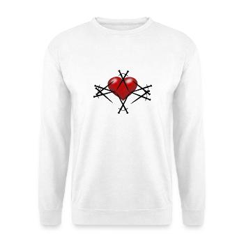 Sword Swords Heart Warrior Swordsman - Unisex Sweatshirt - white - Front
