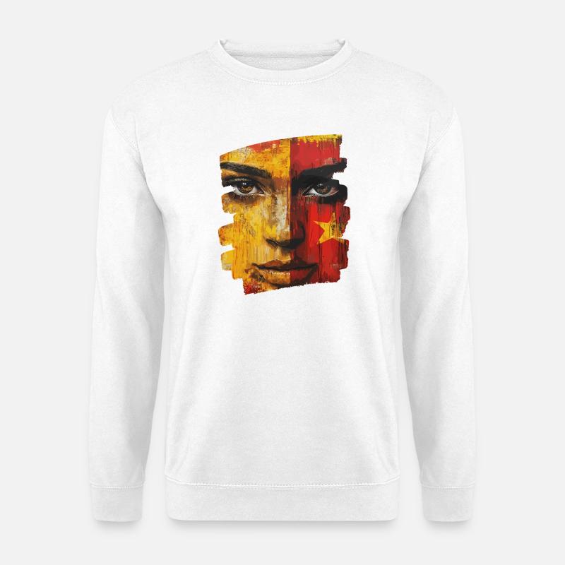 Spanische Flagge Spanien - Unisex Pullover - Weiß