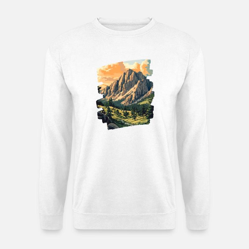 Berge - Unisex Pullover - Weiß