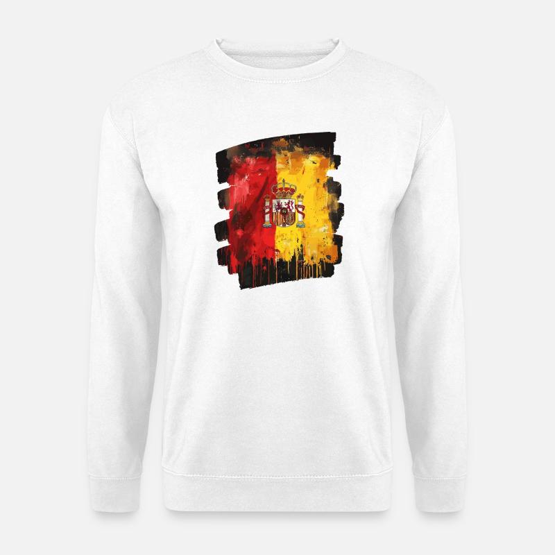 Spanische Flagge Spanien - Unisex Pullover - Weiß
