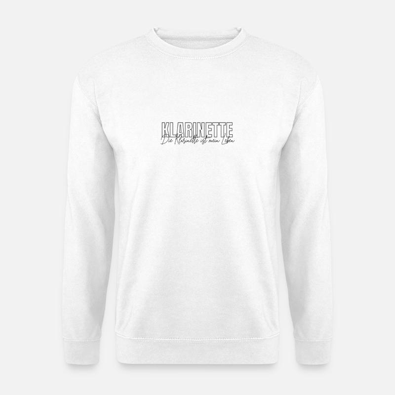 Die Klarinette ist mein Leben - Klarinettistin - Unisex Pullover - Weiß