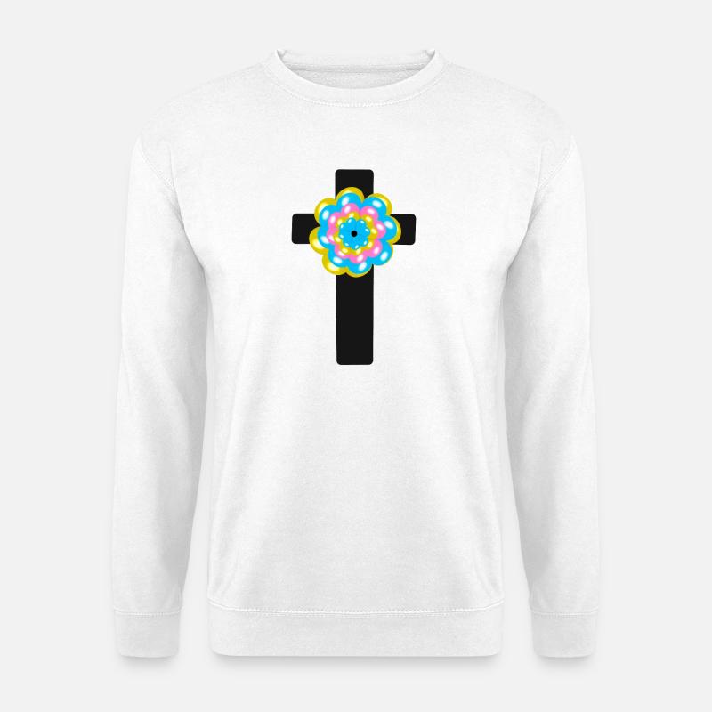 Kreuz Jesus Messias Kreuze - Unisex Pullover - Weiß