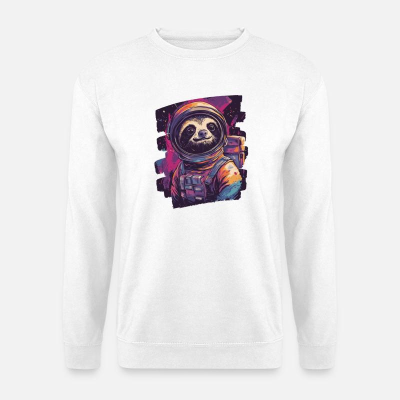 Faultier Astronaut - Unisex Pullover - Weiß