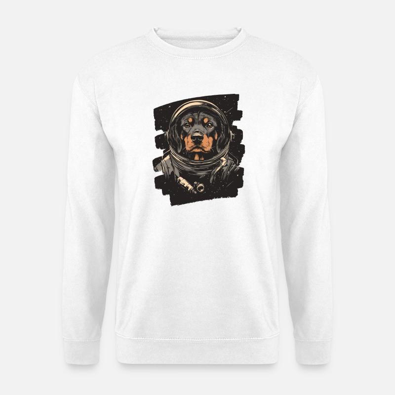 Rottweiler Astronaut - Unisex Pullover - Weiß