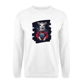 Lama Astronaut - Unisex Pullover - Weiß - Vorne