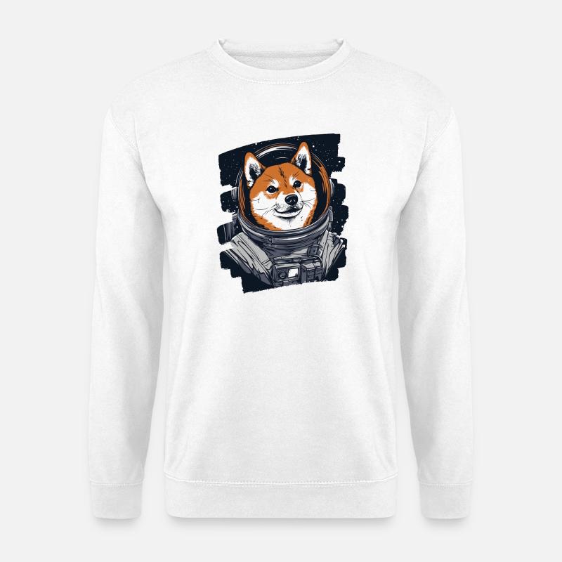 Shiba Inu Astronaut - Unisex Pullover - Weiß