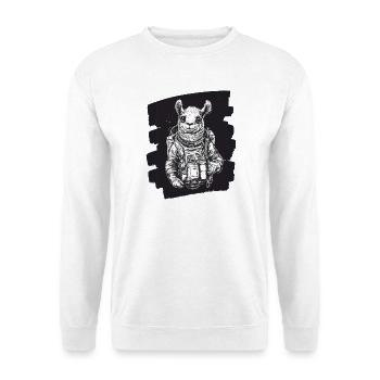 Lama Astronaut - Unisex Pullover - Weiß - Vorne
