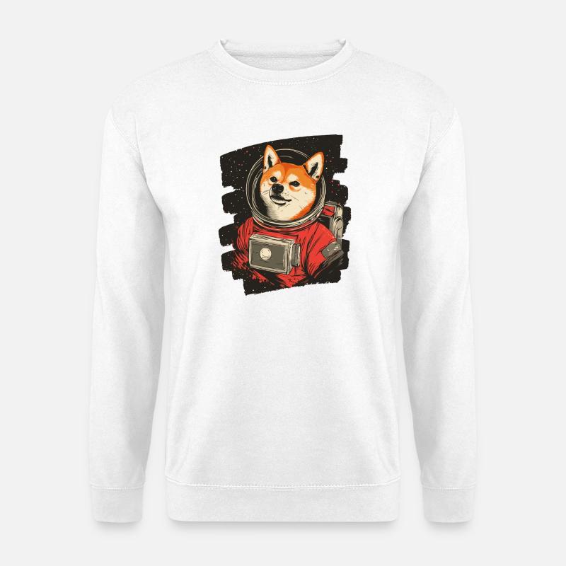 Shiba Inu Astronaut - Unisex Pullover - Weiß