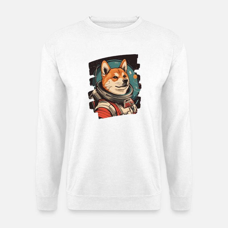 Shiba Inu Astronaut - Unisex Pullover - Weiß