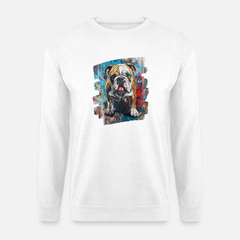 Bulldogge Kampfhund - Unisex Pullover - Weiß
