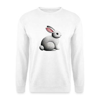 Cute bunny for happy moments - Unisex Sweatshirt - white - Front