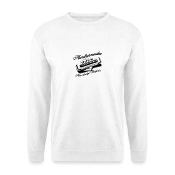 Mundharmonika Mein Ständiger Begleiter - Unisex Pullover - Weiß - Vorne