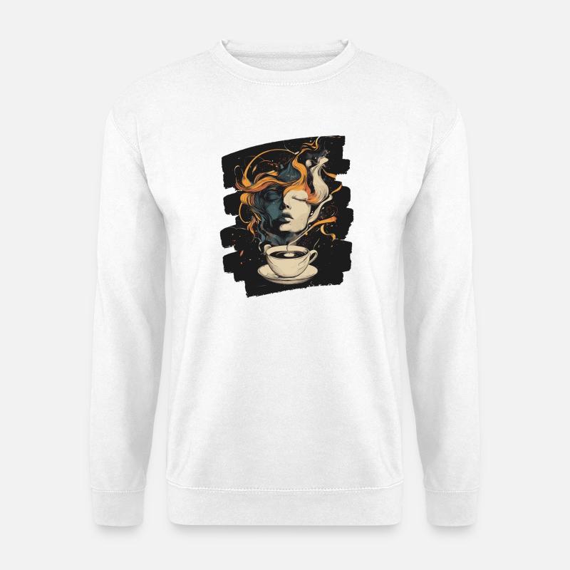 Kaffee Coffee Kaffeeliebhaber - Unisex Pullover - Weiß
