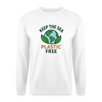 Keep the Sea Eco T-Shirt mit Botschaft - Unisex Pullover - Weiß - Vorne