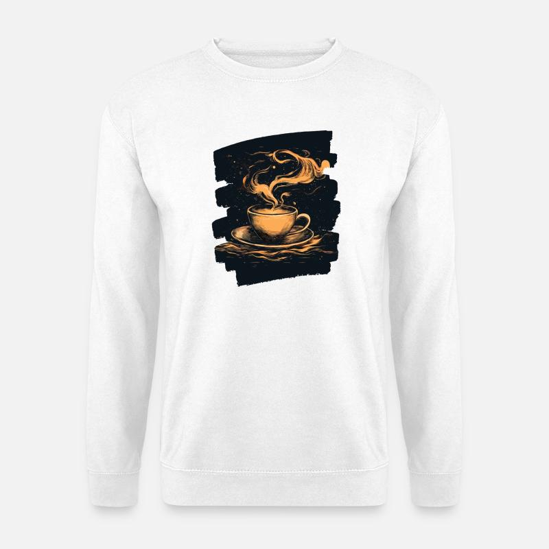 Kaffee Coffee Kaffeeliebhaber - Unisex Pullover - Weiß