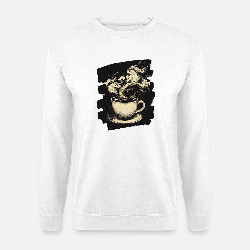 Kaffee Coffee Kaffeeliebhaber - Unisex Pullover - Weiß