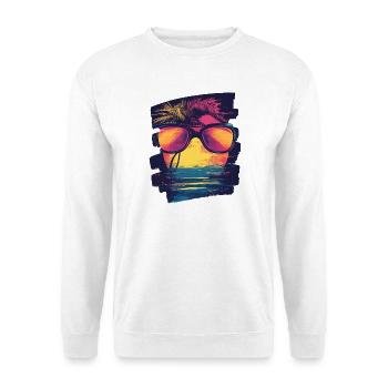 Sunglasses Summer Palm Trees - Unisex Sweatshirt - white - Front