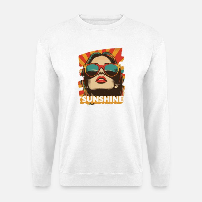 Sonnenbrille Sunshine Sommer - Unisex Pullover - Weiß