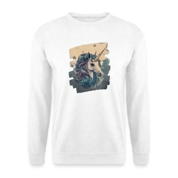 Licorne - Sweat-shirt Unisexe - blanc - Devant
