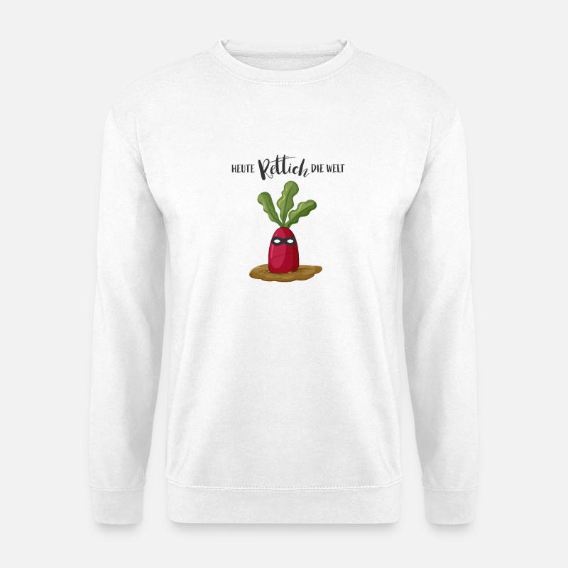 Heute Rettich die Welt - Unisex Pullover - Weiß