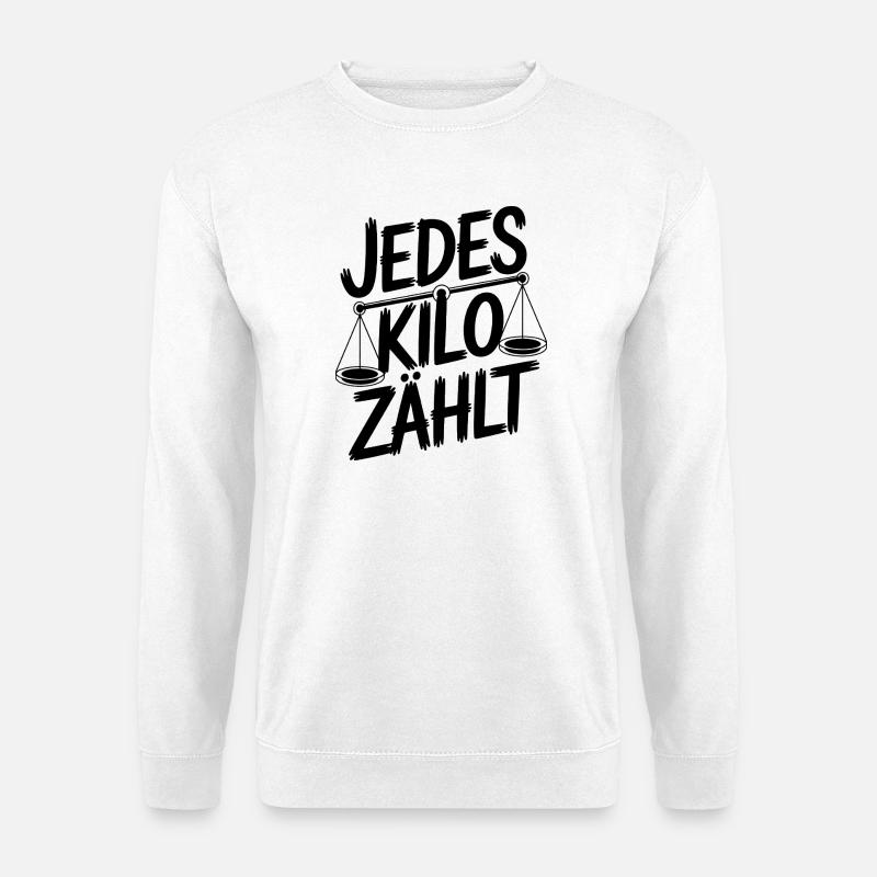 Jedes Kilo zaehlt - Unisex Pullover - Weiß