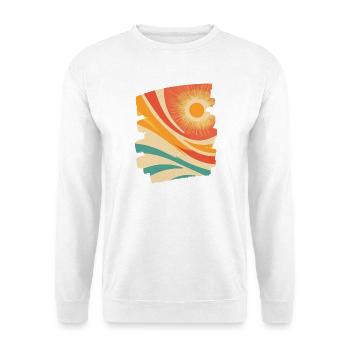 Sommer Retro - Unisex Pullover - Weiß - Vorne - Alina (178cm) & Michal (187cm)