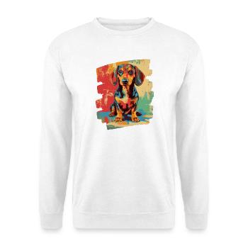 Teckel - Sweat-shirt Unisexe - blanc - Devant
