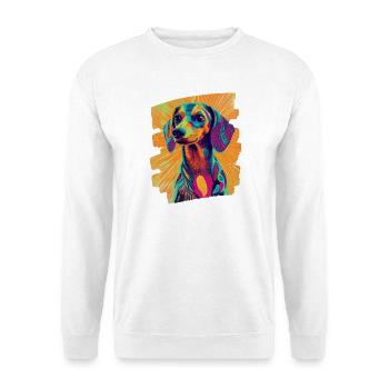 Teckel Dackel - Sweat-shirt Unisexe - blanc - Devant