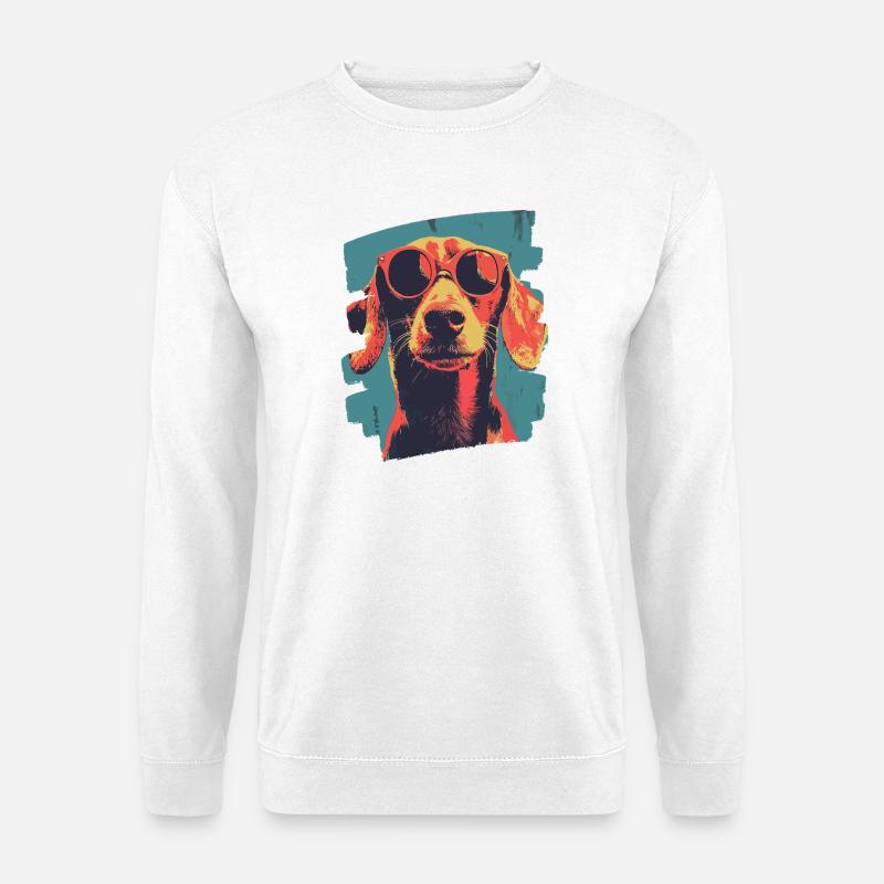Dackel Dachshund - Unisex Pullover - Weiß