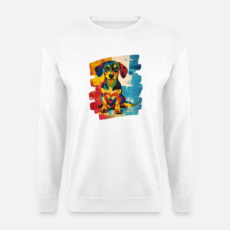 Dackel Dachshund - Unisex Pullover - Weiß