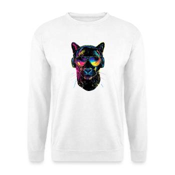 Panther Leopard Raubkatze Süße Großkatze Panter - Unisex Pullover - Weiß - Vorne