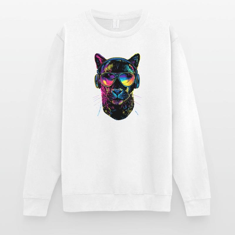 Panthère Léopard Grand Chat Mignon Gros Chat Panter Sweat-shirt Unisexe