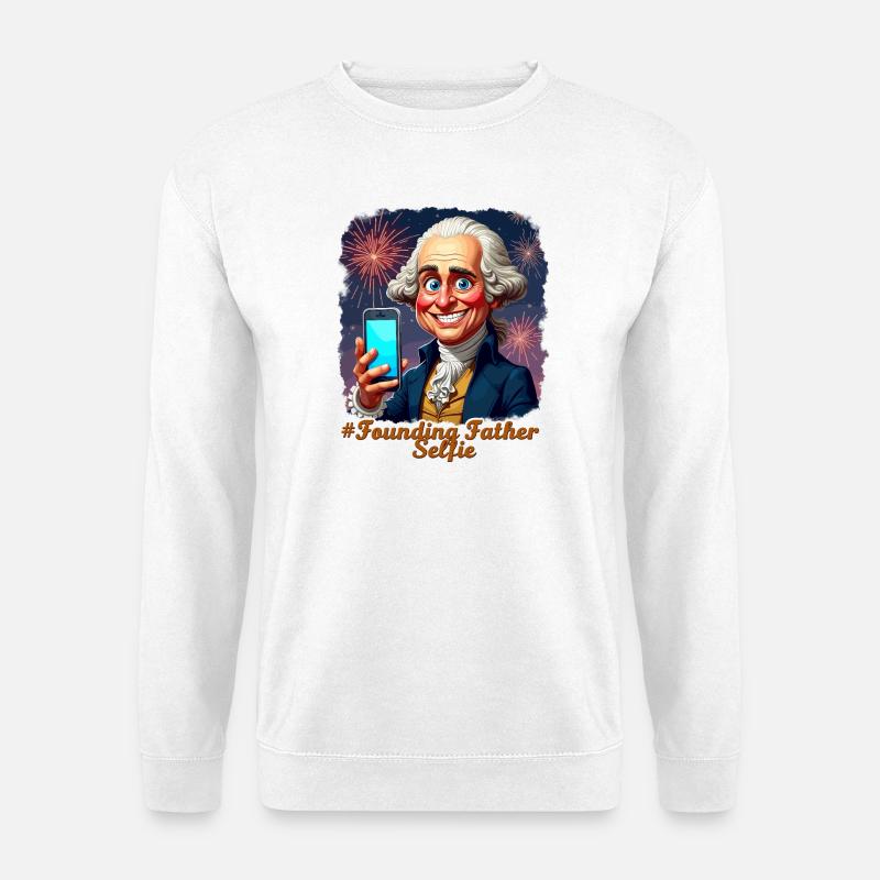 Gründervater-Selfie - Unisex Pullover - Weiß