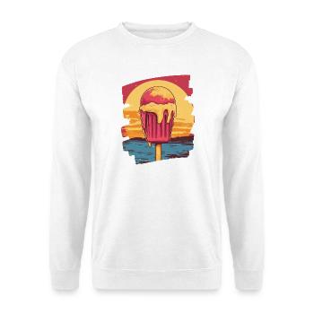 cream and cream scoop summer sunset - Unisex Sweatshirt - white - Front