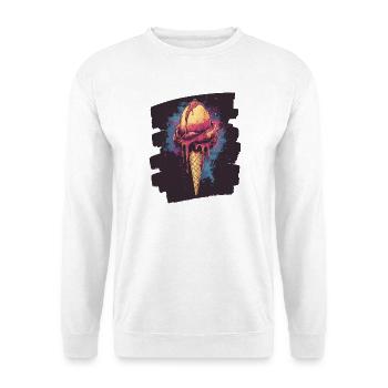 Crème glacée Crème glacée - Sweat-shirt Unisexe - blanc - Devant