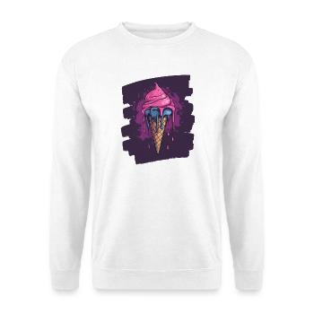 Crème glacée Crème glacée - Sweat-shirt Unisexe - blanc - Devant