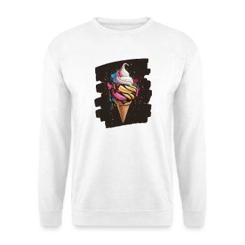 Crème glacée Crème glacée - Sweat-shirt Unisexe - blanc - Devant