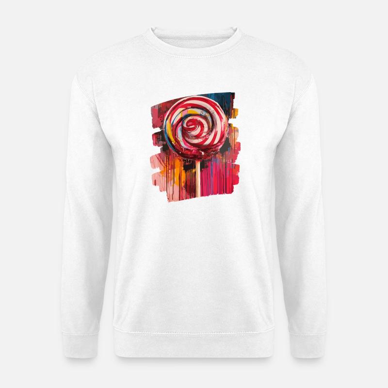 Lollipop Lutscher Bonbon Süssigkeit - Unisex Pullover - Weiß