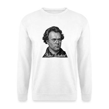 Komponist Franz Schubert Porträt - Unisex Pullover - Weiß - Vorne