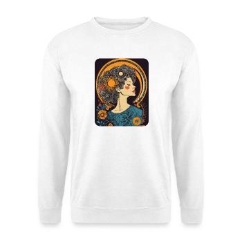 Femme Tête Fleurs Journée Internationale de la Femme Abstrait Créatif - Sweat-shirt Unisexe - blanc - Devant