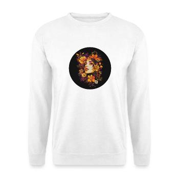 Frauenkopf Blumen Weltfrauentag Kreativ Abstrakte - Unisex Pullover - Weiß - Vorne