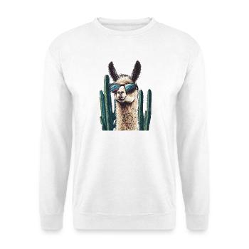 Lustiges Lama Alpaka Llama Tier Geschenk - Unisex Pullover - Weiß - Vorne
