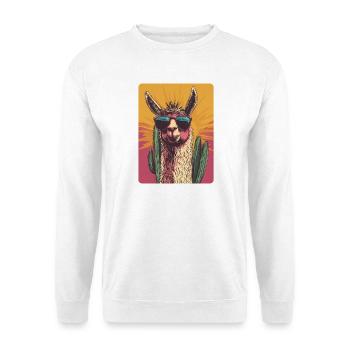 Lustiges Lama Alpaka Llama Tier Geschenk - Unisex Pullover - Weiß - Vorne